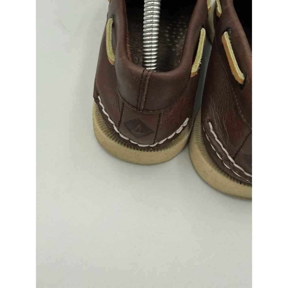Sperry Top-Sider A/O 2-Eye Leather Boat Shoes Men's 8.5 Wide Dark Brown Non Mark